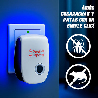 ✨REPELENTE ULTRASÓNICO PEST REJECT – SEGURO PARA MASCOTAS Y NIÑOS