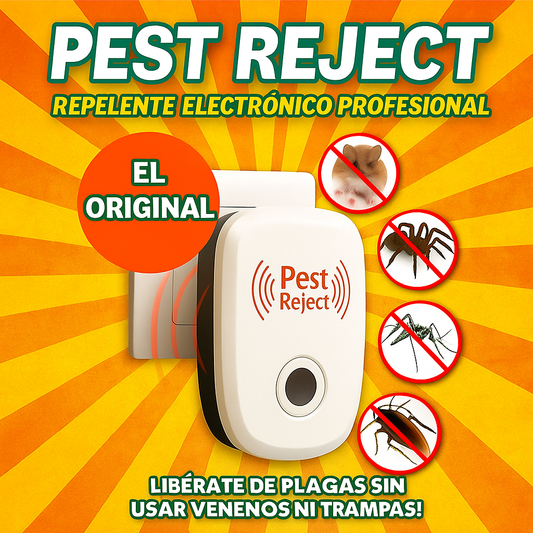 ✨REPELENTE ULTRASÓNICO PEST REJECT – SEGURO PARA MASCOTAS Y NIÑOS